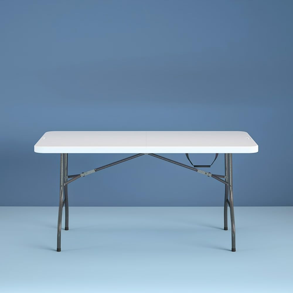 6 ft White Speckle Folding Utility Table O659825