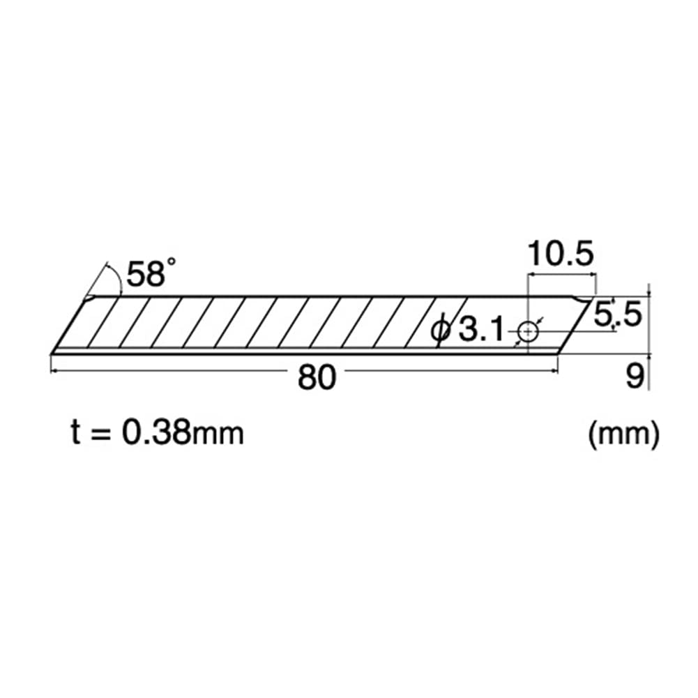 9mm Stainless Steel Snap-Off Blades 5-Blade Pack B31421