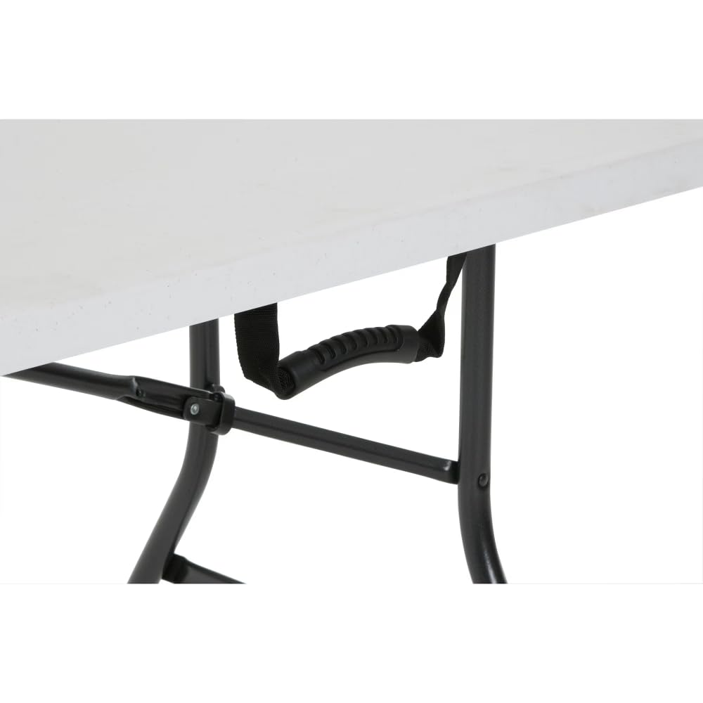 6 ft White Speckle Folding Utility Table O659825