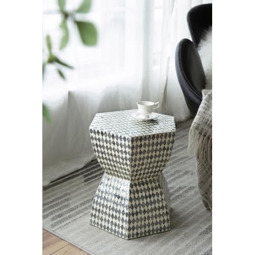 Teal Square Accent Stool H8671