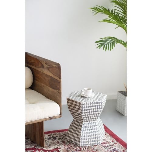 Teal Square Accent Stool H8671