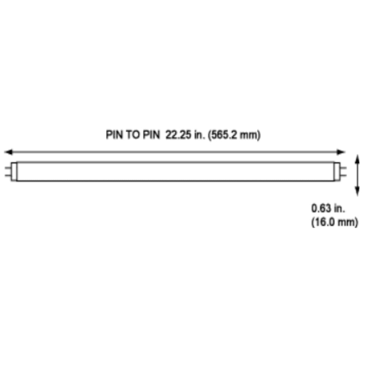 24 Inch 24W 5000K T5 Fluorescent Bulb G5 Bipin Base Pack of 40 E627