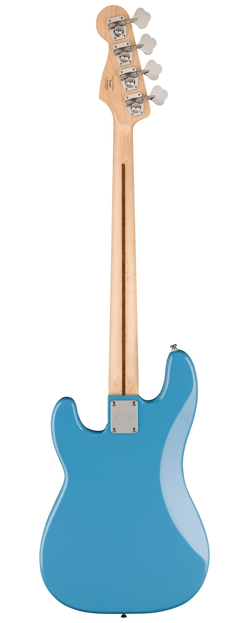 California Blue Precision Bass Guitar Bundle with Headphone Amp, Cable, Tuner, Strap S9206