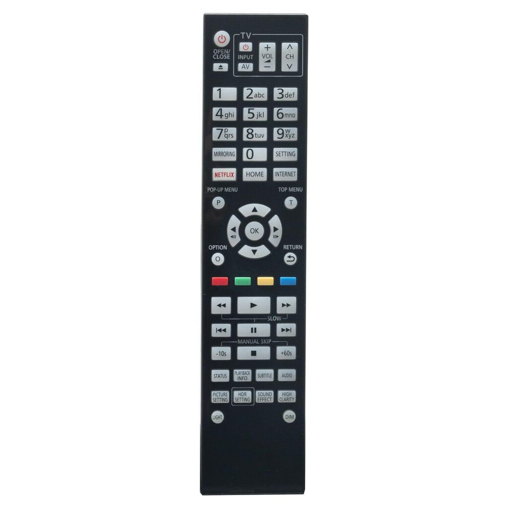 Replacement Remote Control for Blu-ray DVD Disc Player with Backlight B8459