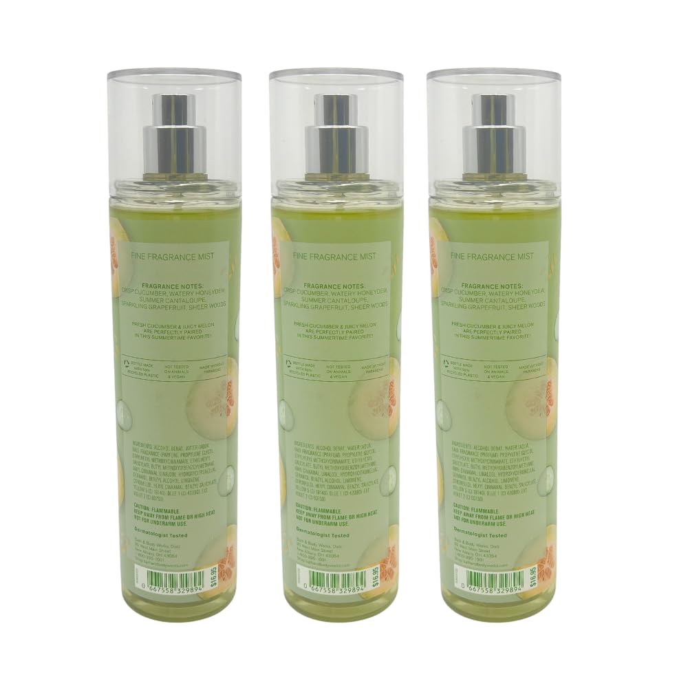 Cucumber Melon Fine Fragrance Mist 8 fl oz Pack of 3 F854894