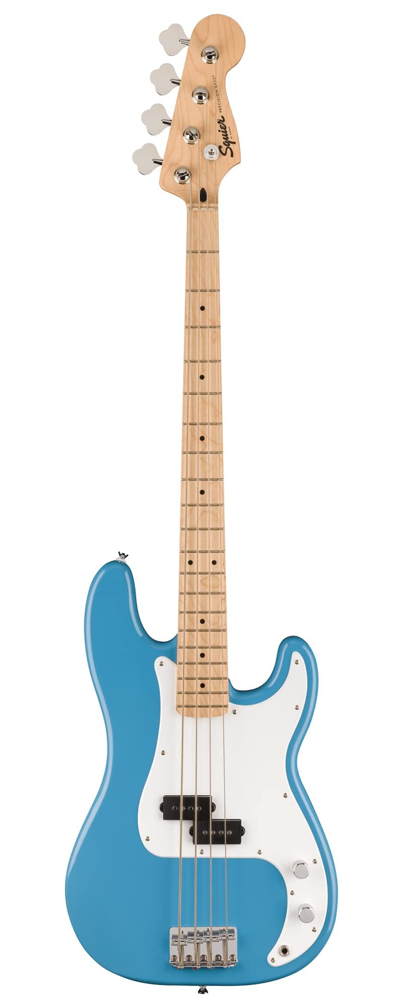California Blue Precision Bass Guitar Bundle with Headphone Amp, Cable, Tuner, Strap S9206