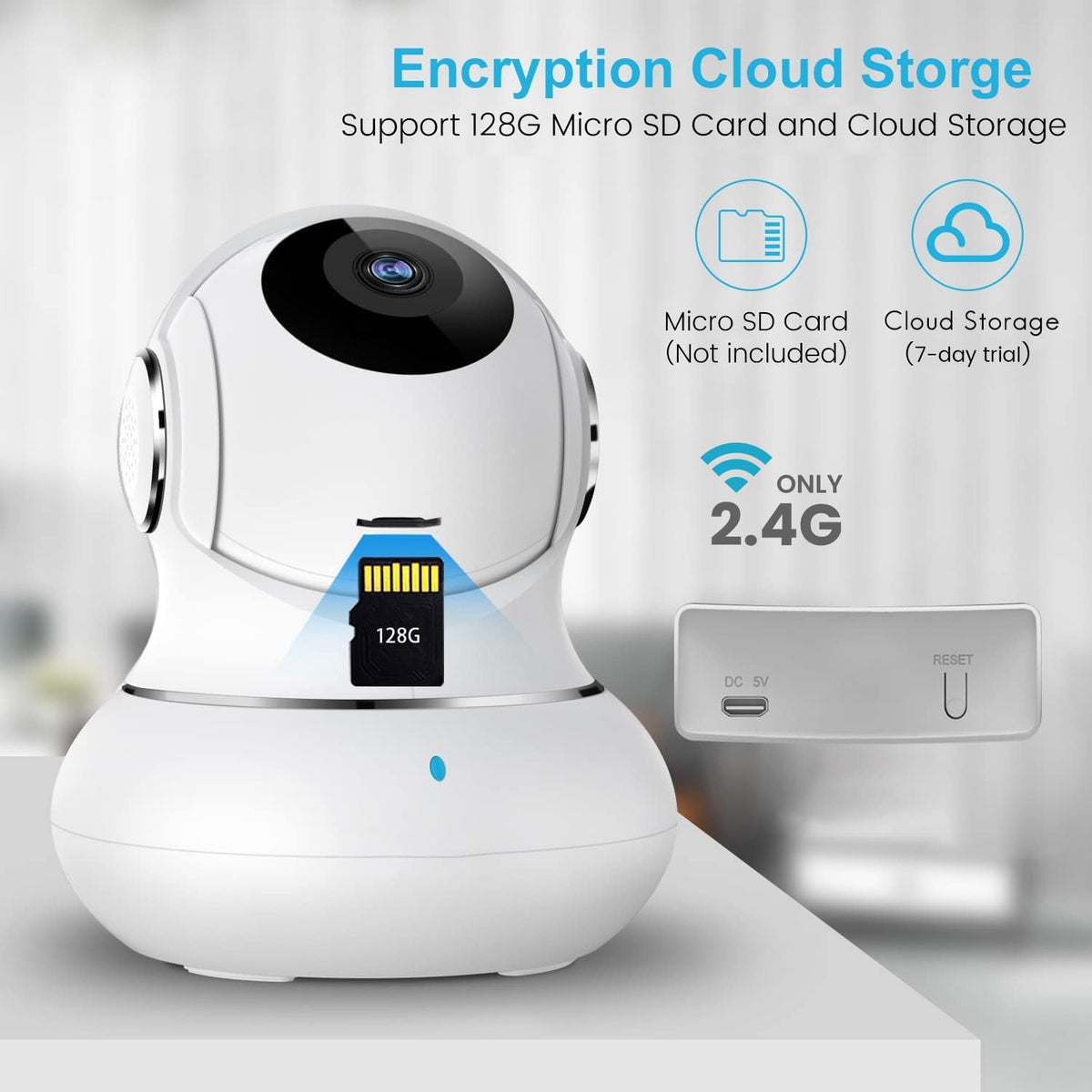 2K Indoor Security Camera with Night Vision H429054