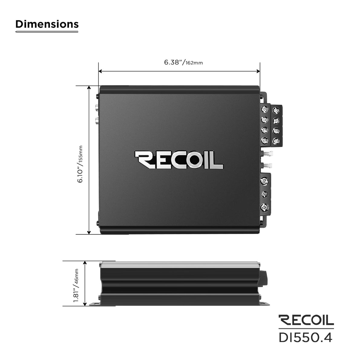 4-Channel Car Audio Amplifier 1040W U1222