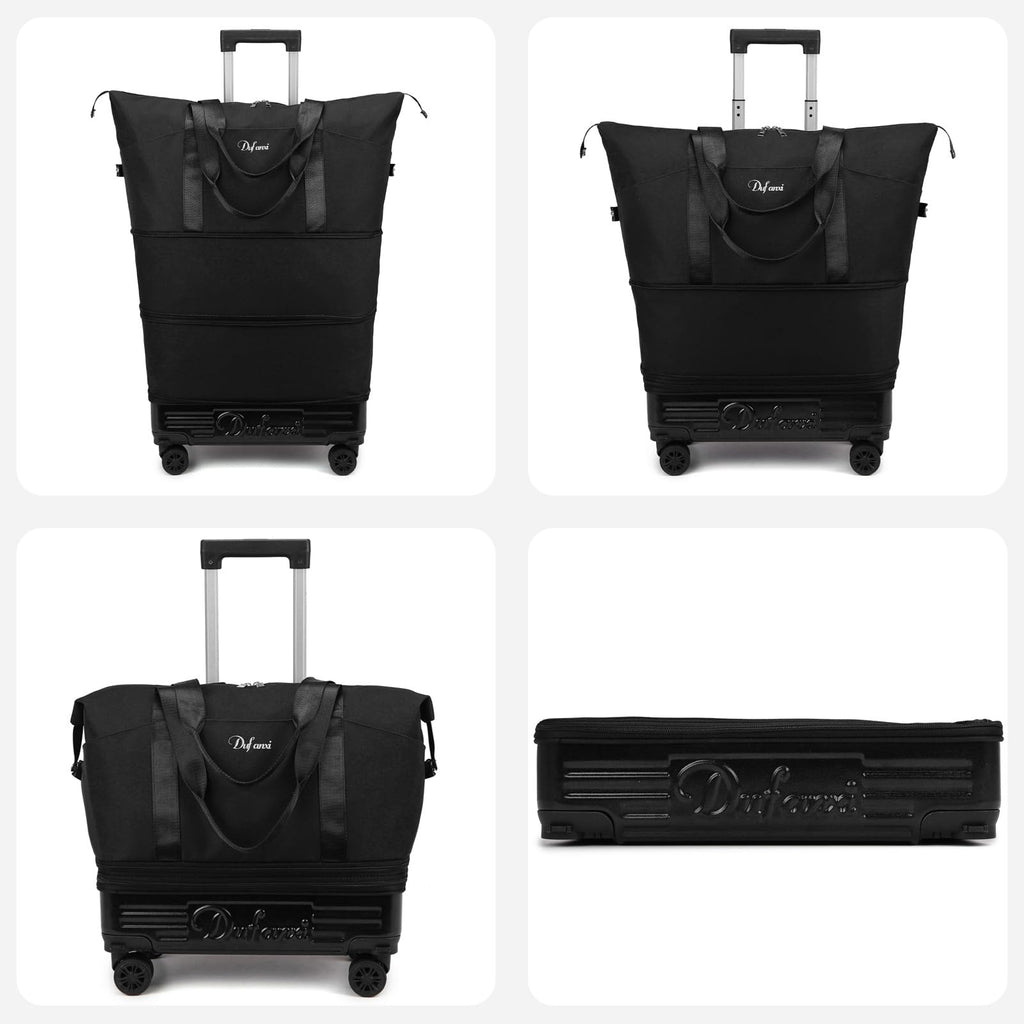 Expandable Rolling Travel Bag with Removable Wheels & Handle C419058