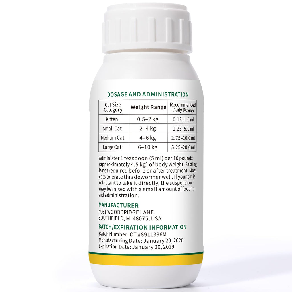 Pyrantel Pamoate Oral Suspension for Cats & Kittens, 100 mL T151745