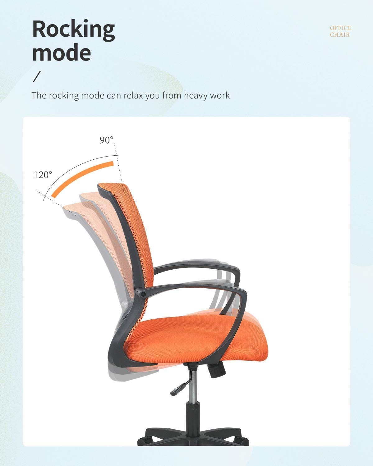 Orange Mesh Office Chair L59378