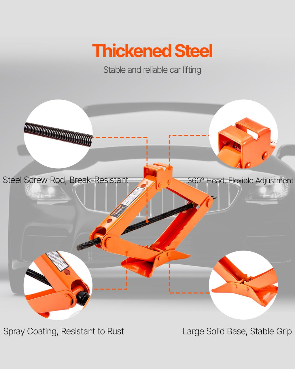 2.5 Ton Scissor Car Jack with Lifting Range N973631