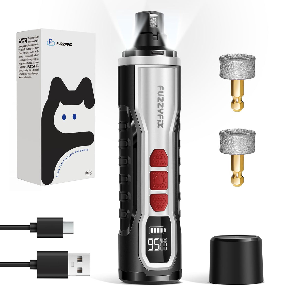 Electric Dog Nail Grinder with LED Light O3854