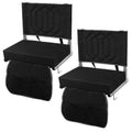 Black 2 Pack Cushioned Stadium Seats for Bleachers with Back Support U14526