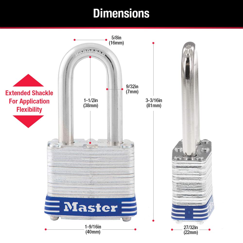 Outdoor Keyed-Alike Padlock 4 Pack J50050