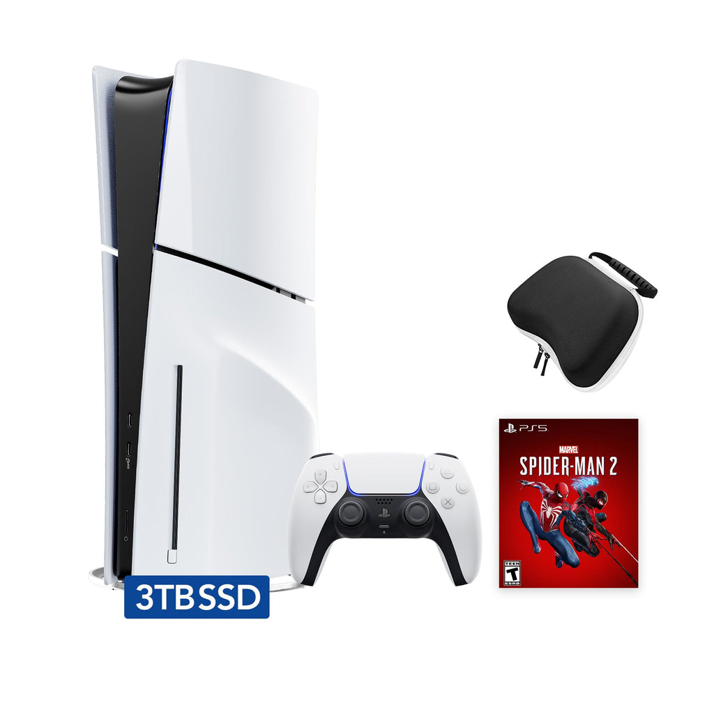 White Slim Disc Edition Gaming Console Bundle with Wireless Controller T85506