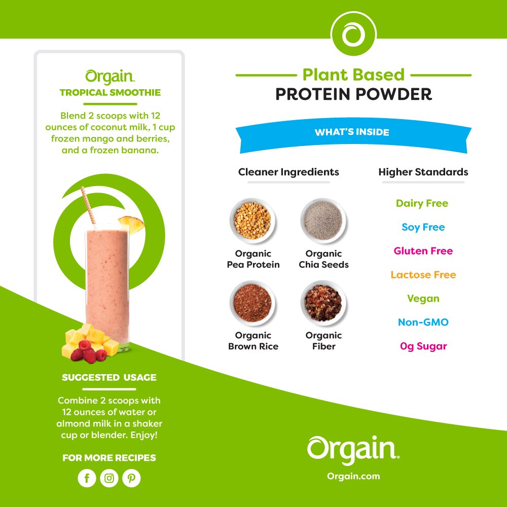 Organic Plant Based Vanilla Bean Protein Powder B8645