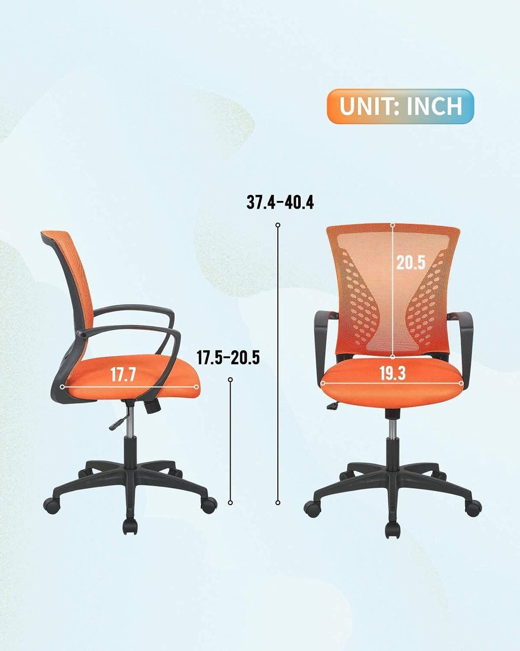 Orange Mesh Office Chair L59378