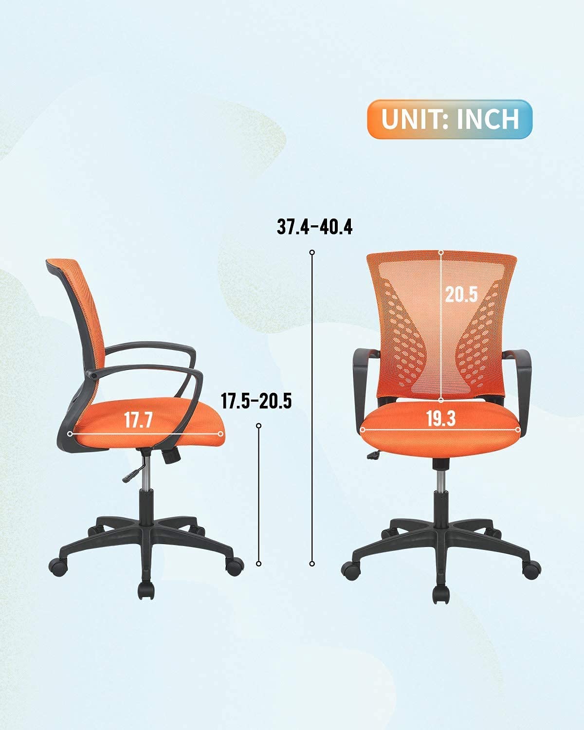 Orange Mesh Office Chair L59378