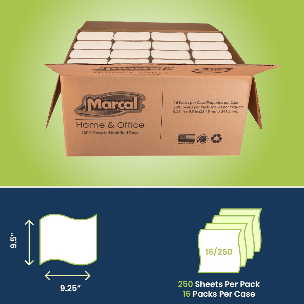 Multifold Paper Towels, White, 4,000 Sheets/Case Y605295
