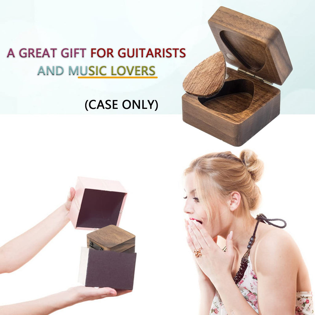 Wooden Guitar Pick Case Holder E551459