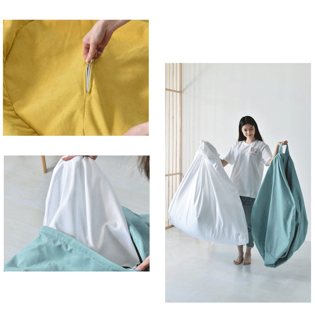 Washable Soft Bean Bag Chair Cover Only 110 * 120cm Yellow R66766
