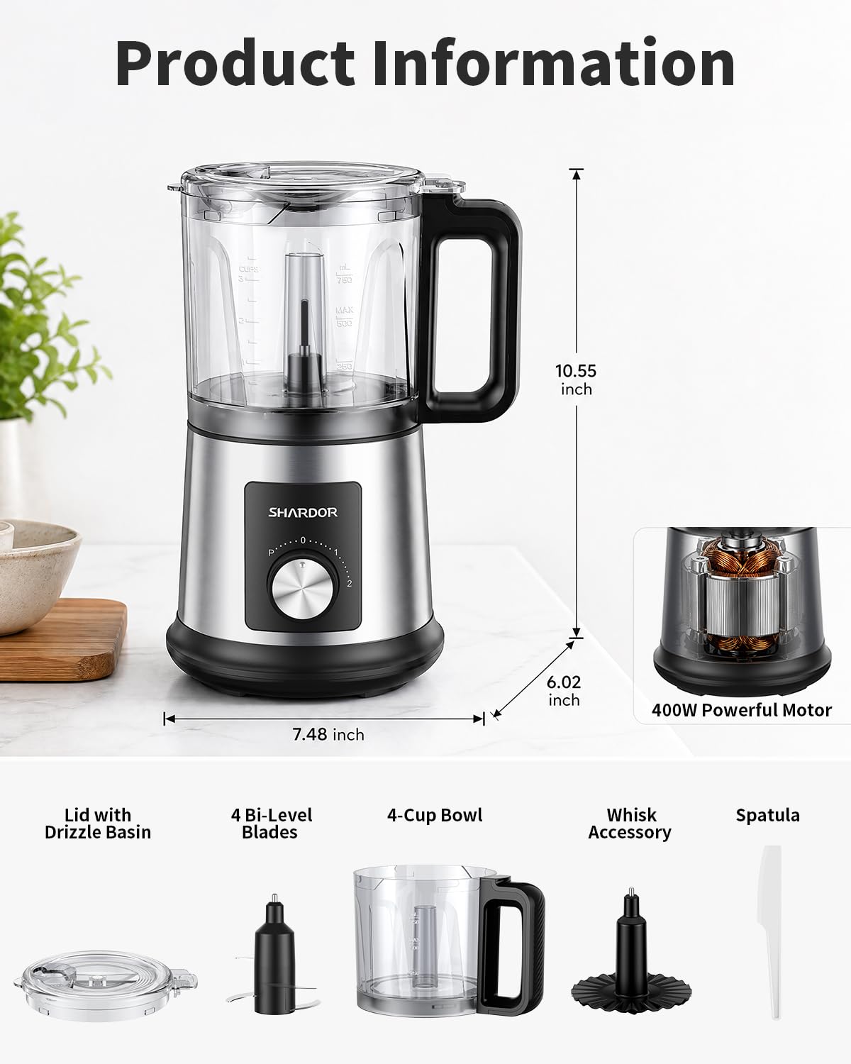 Electric Food Processor 4 Cup Food Chopper G217052