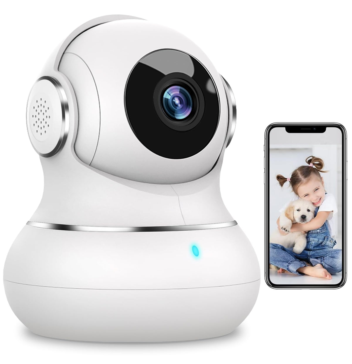 2K Indoor Security Camera with Night Vision H429054