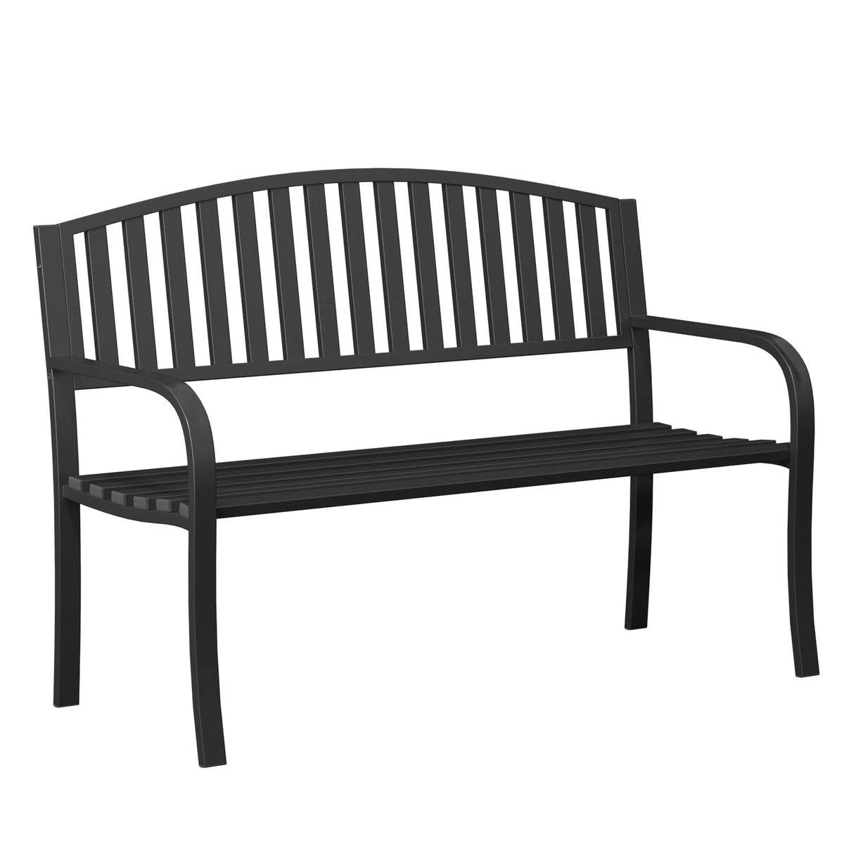 50" Weatherproof Metal Outdoor Bench C934
