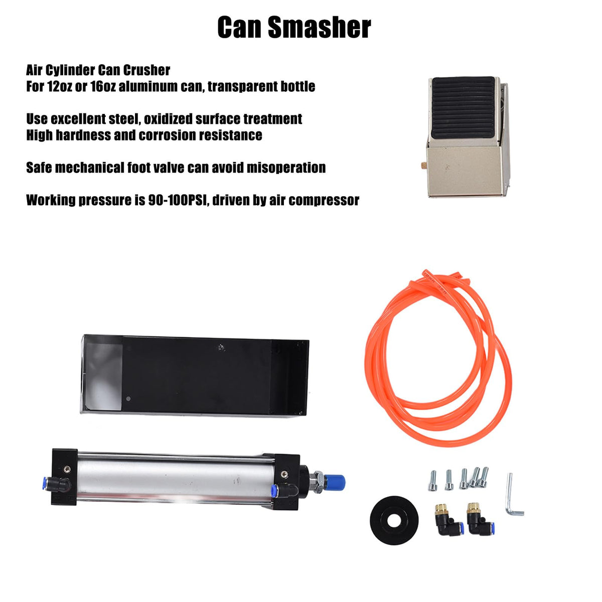 Pneumatic Can Crusher with Foot Valve T8394