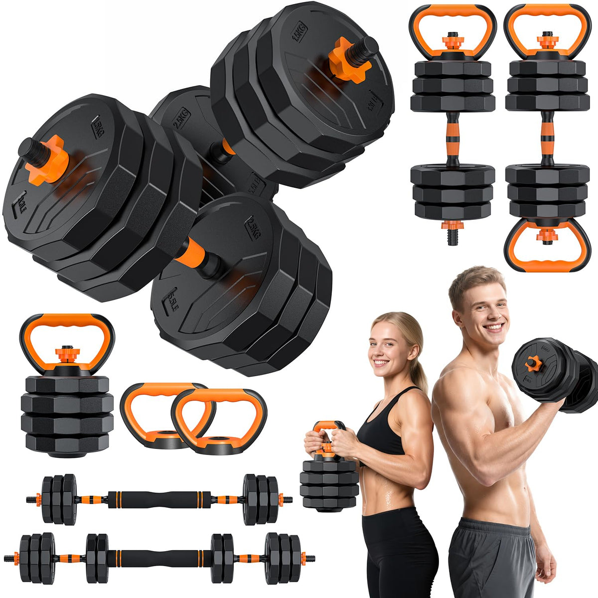 Adjustable Dumbbell Set with Connector D327