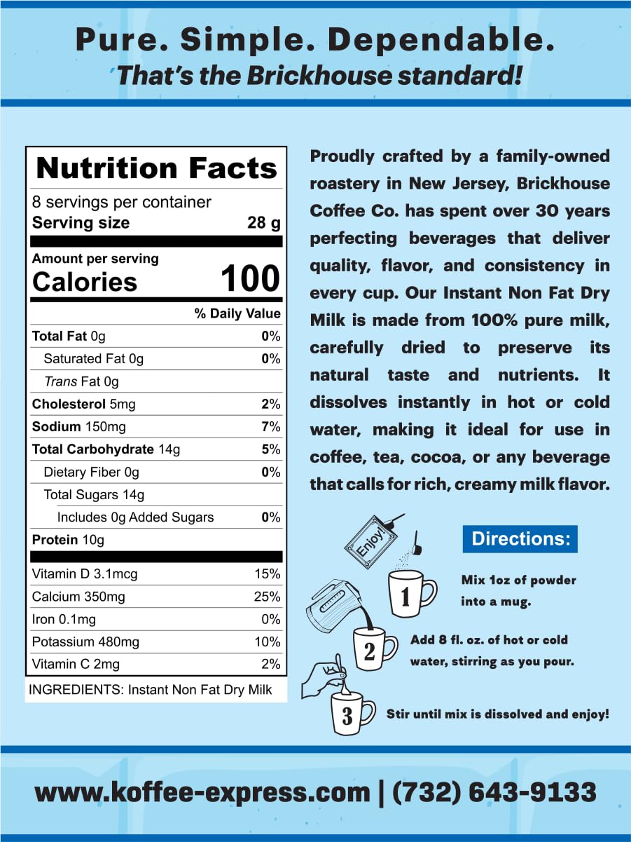 Instant Non-Fat Dry Milk Powder 8 oz L858
