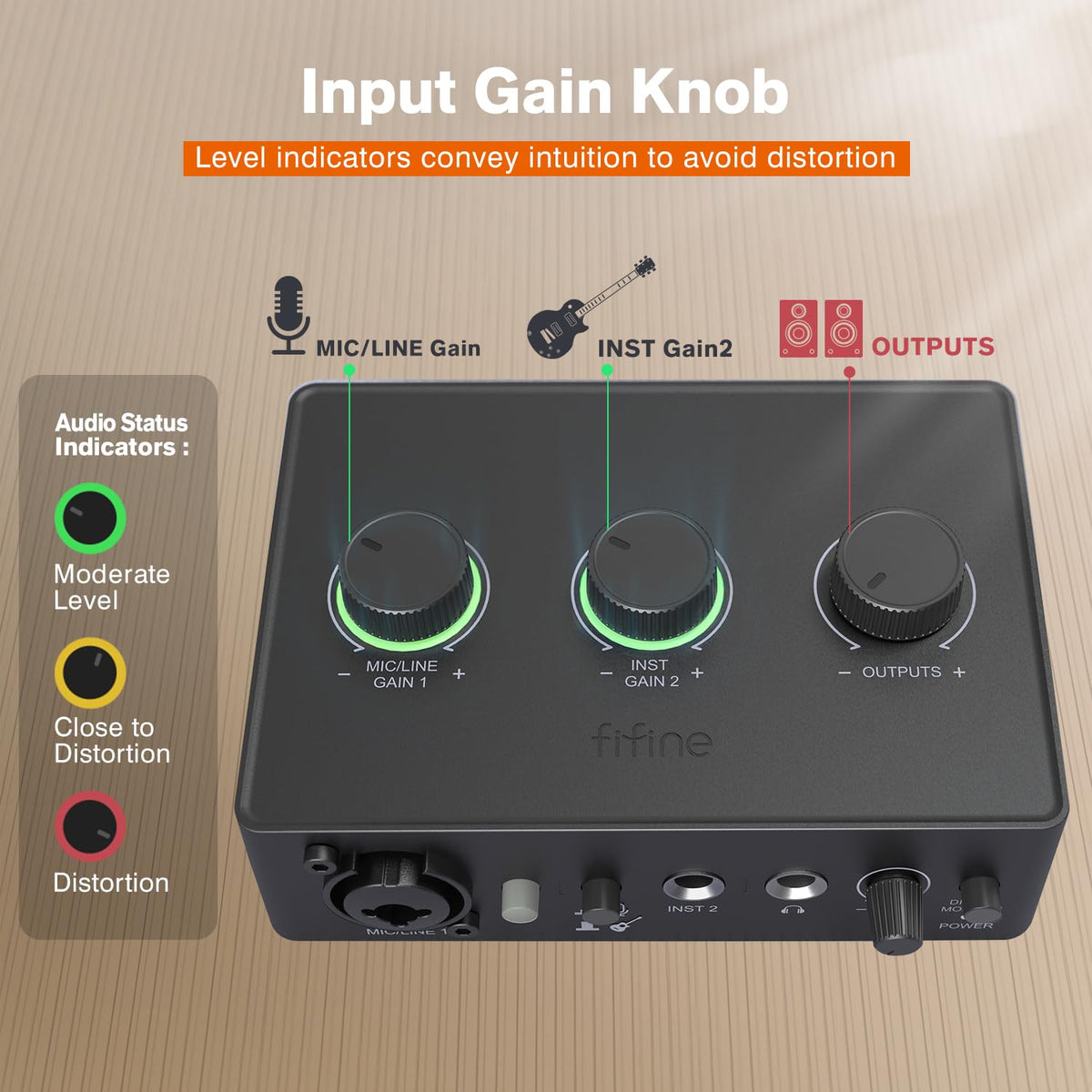 PC Audio Mixer with XLR, Monitor, 48V Phantom Power I48563