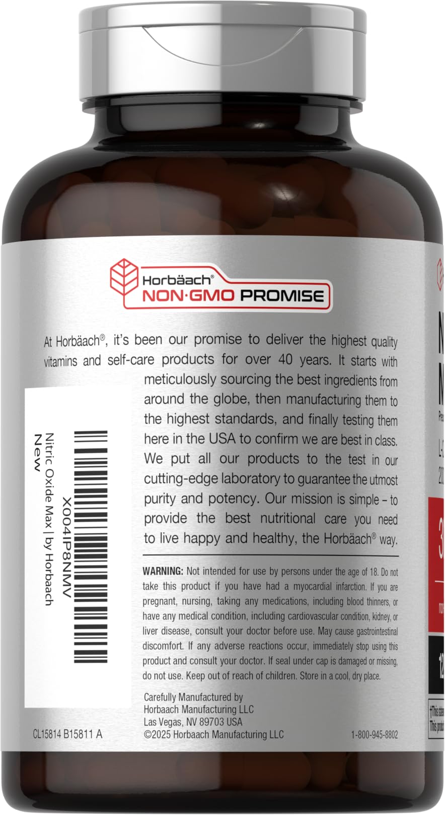 Nitric Oxide Supplement 3000mg 120 Capsules K73140