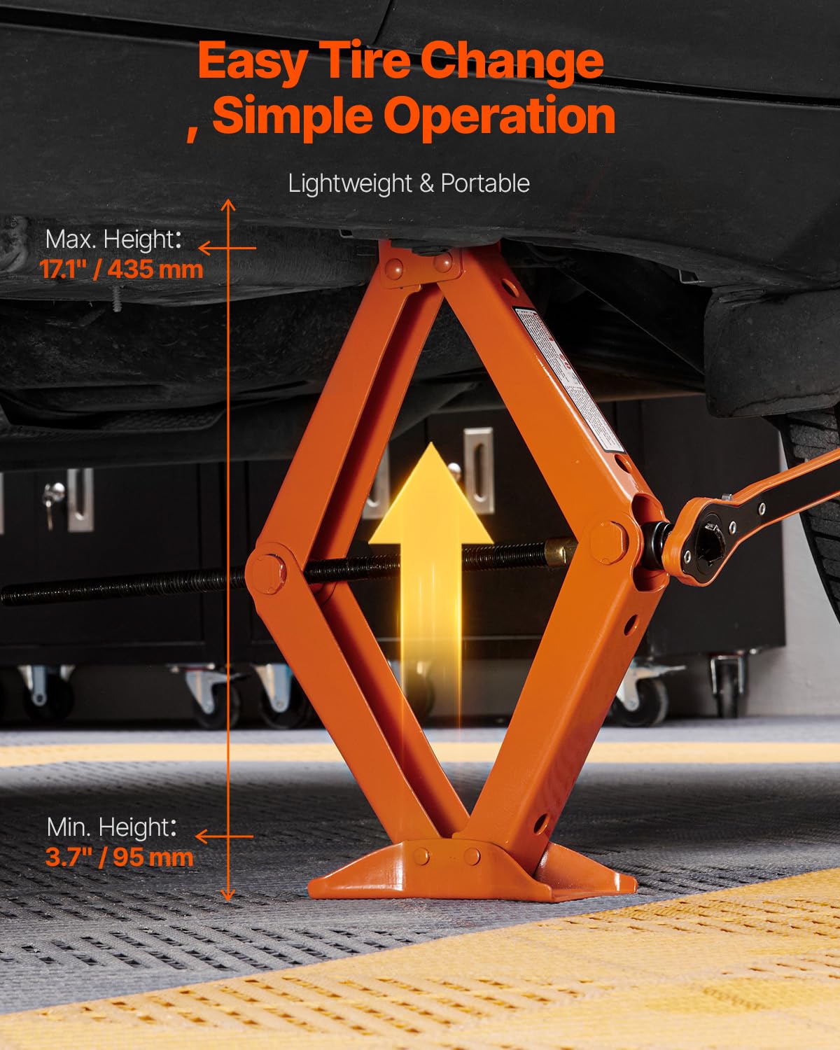 2.5 Ton Scissor Car Jack with Lifting Range N973631