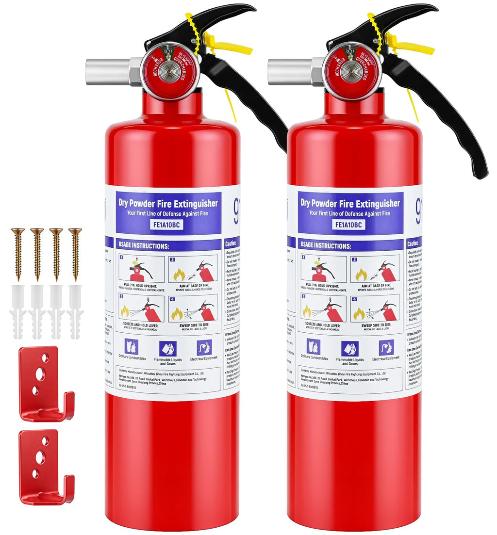 2 Pack 2.5LB ABC Dry Powder Fire Extinguisher J460835