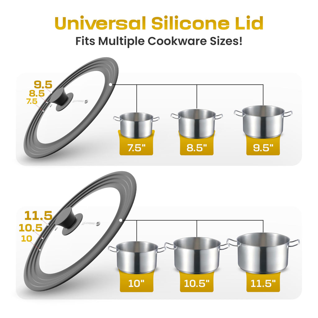 Universal Lid for Pots, Pans & Skillets, 7.5-11.5" S30376
