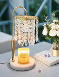 Candle Warmer Lamp with Timer Dimmable Adjustable Height Gold N492
