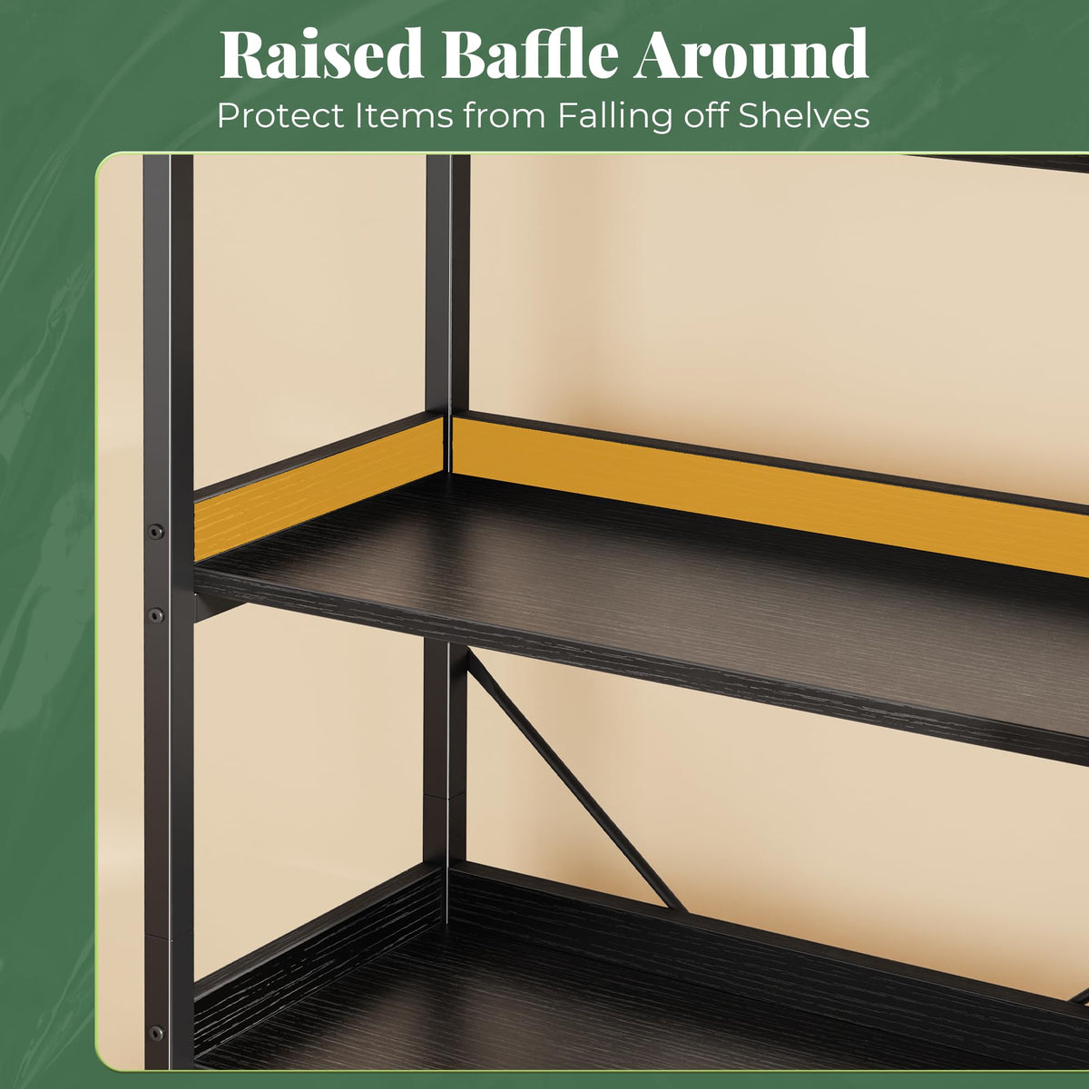 5 Tier Bookshelf with 10 Open Shelves U50430