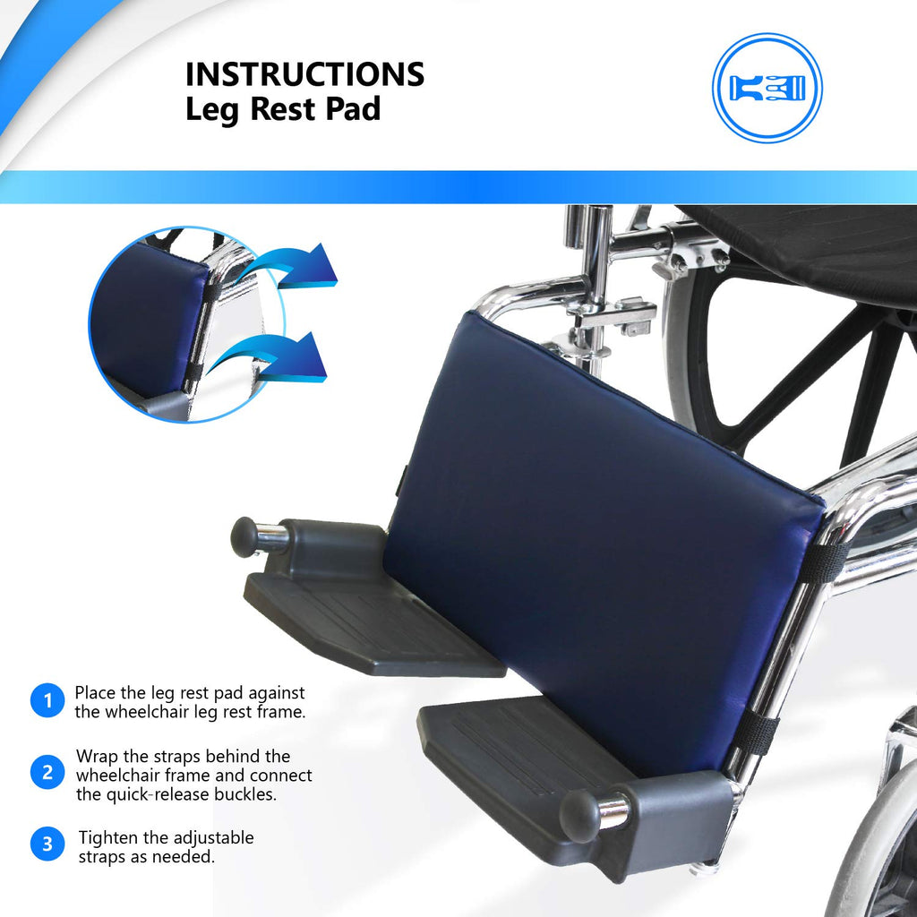 Cushioned Non-Slip Vinyl Wheelchair Leg Rest Pad Q915790