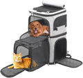Expandable Cat Backpack Carrier for 2 Cats, 7 Windows, Foldable A82932