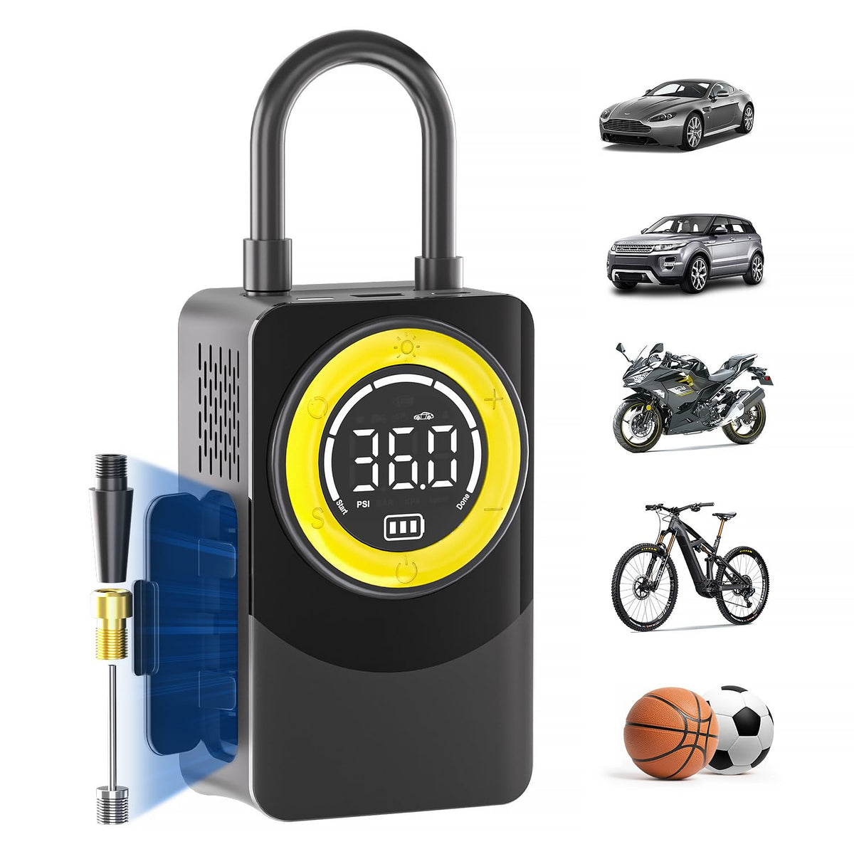 Portable Air Compressor 150PSI Digital Tire Inflator N50166
