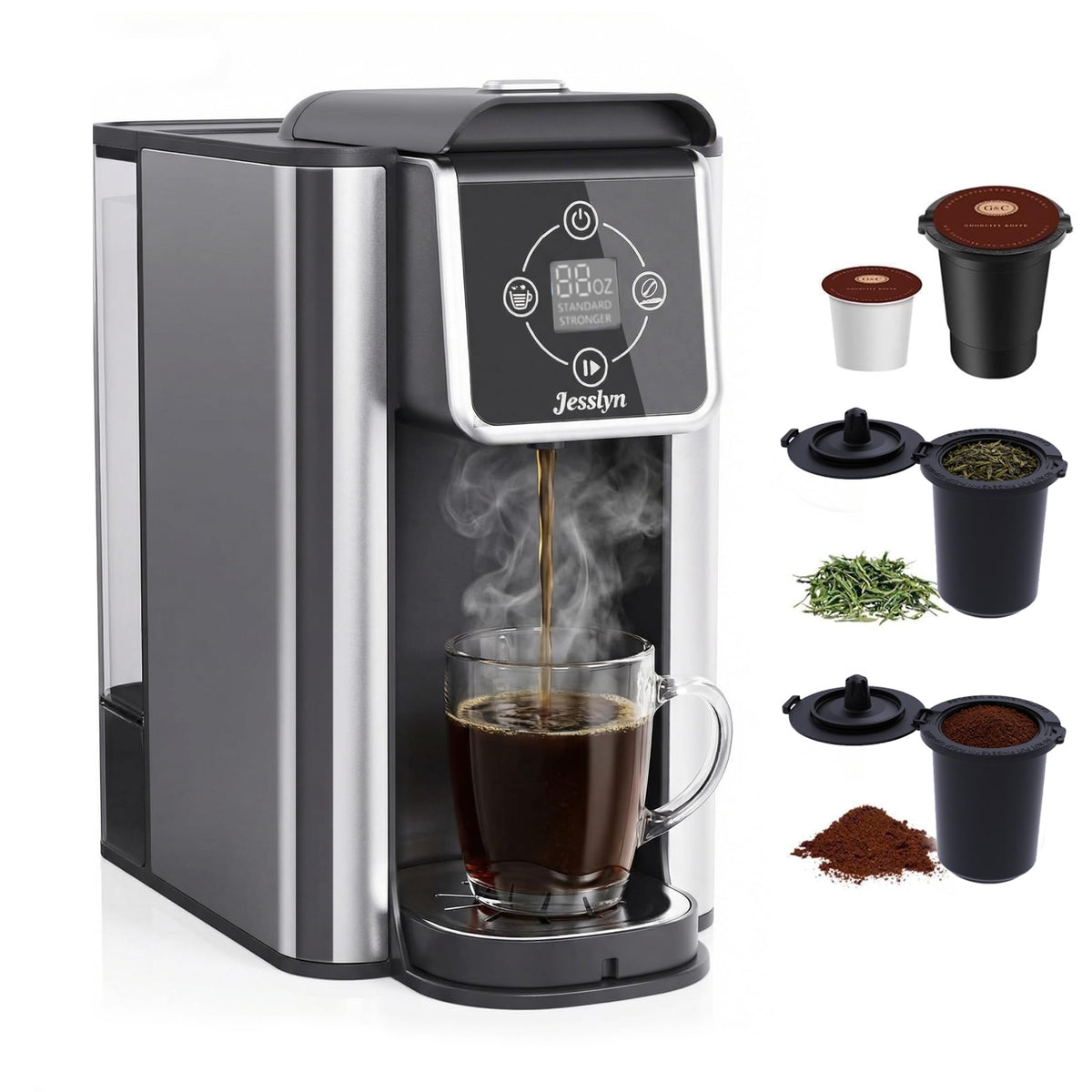 3-in-1 Single Serve Coffee Maker with 50oz Removable Water Reservoir G52391