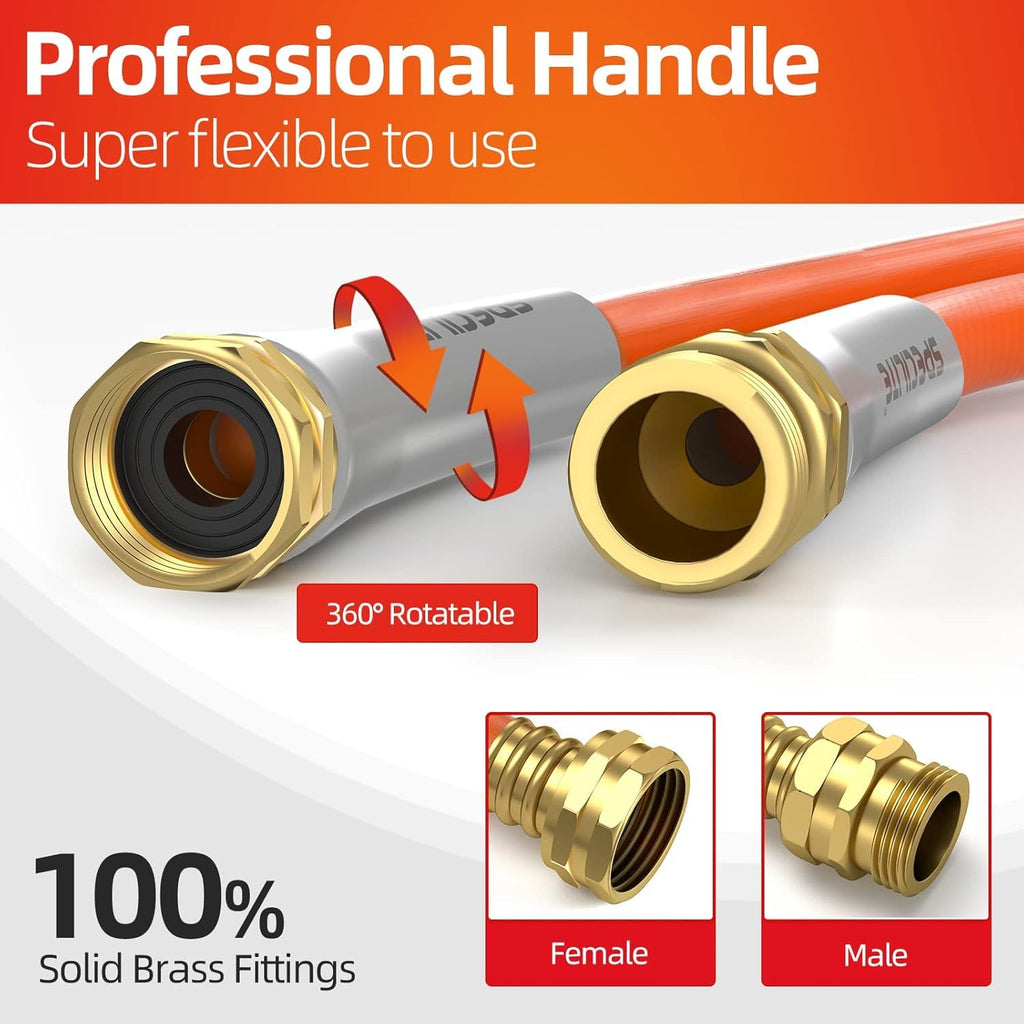 Garden Water Hose 50 ft x 5/8" Heavy Duty Flexible W522032