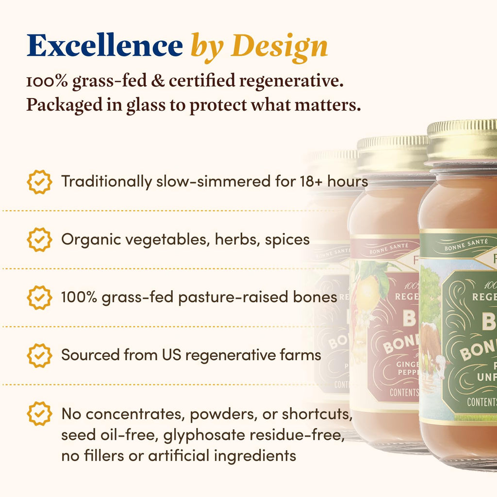 Bone Broth Variety Pack 3 Beef Flavors 14oz 4-Pack F1203