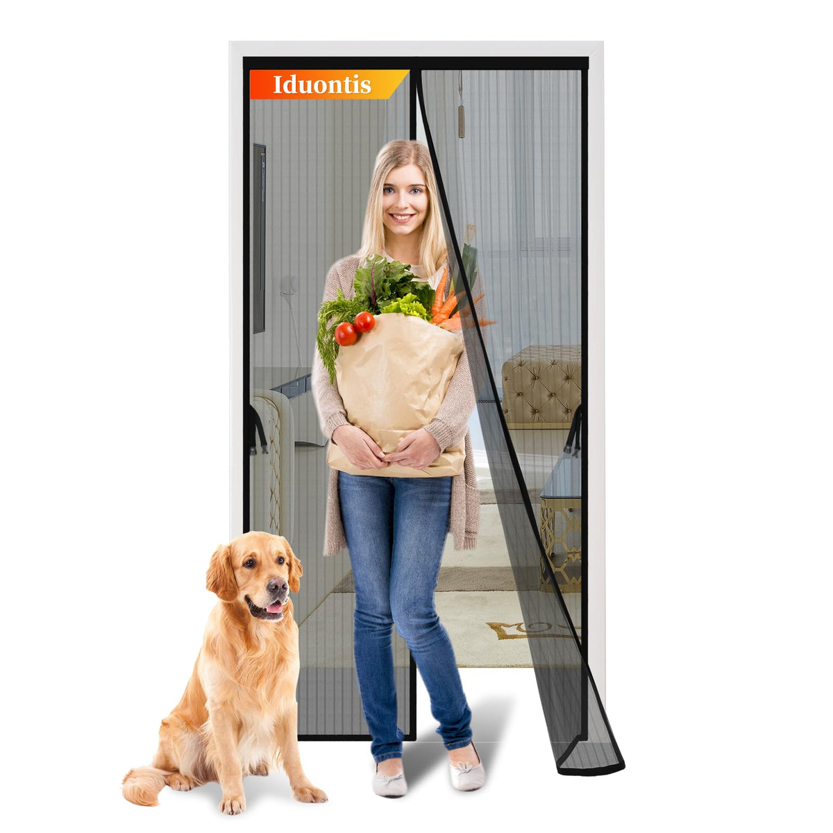 Magnetic Screen Door 36 x 82 in Mesh Curtain Y922