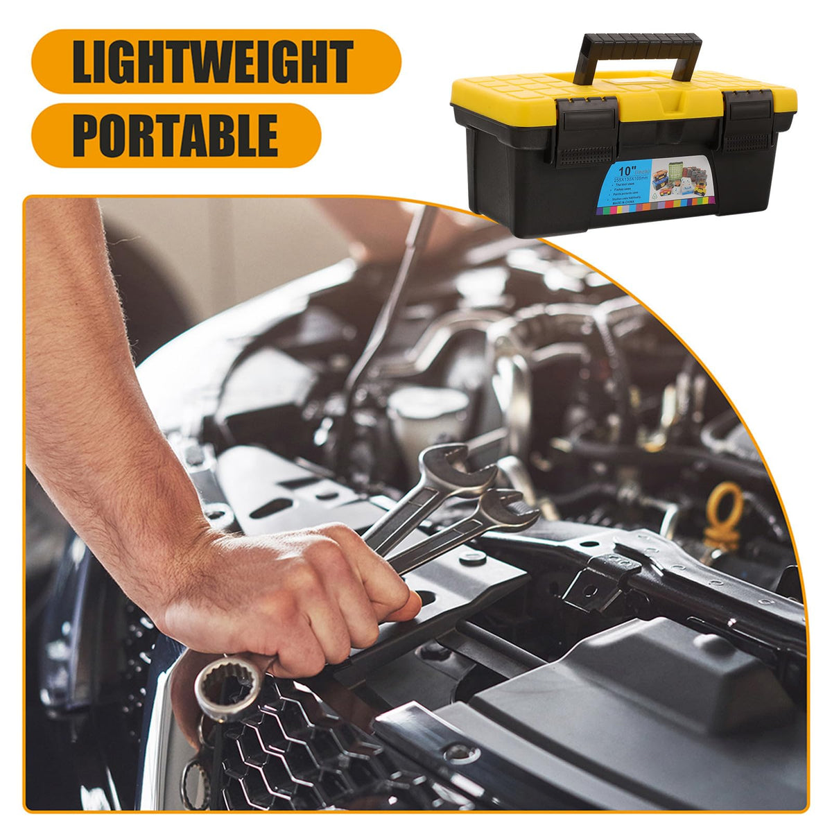 10 Inch Hard Plastic Tool Box Organizer H294
