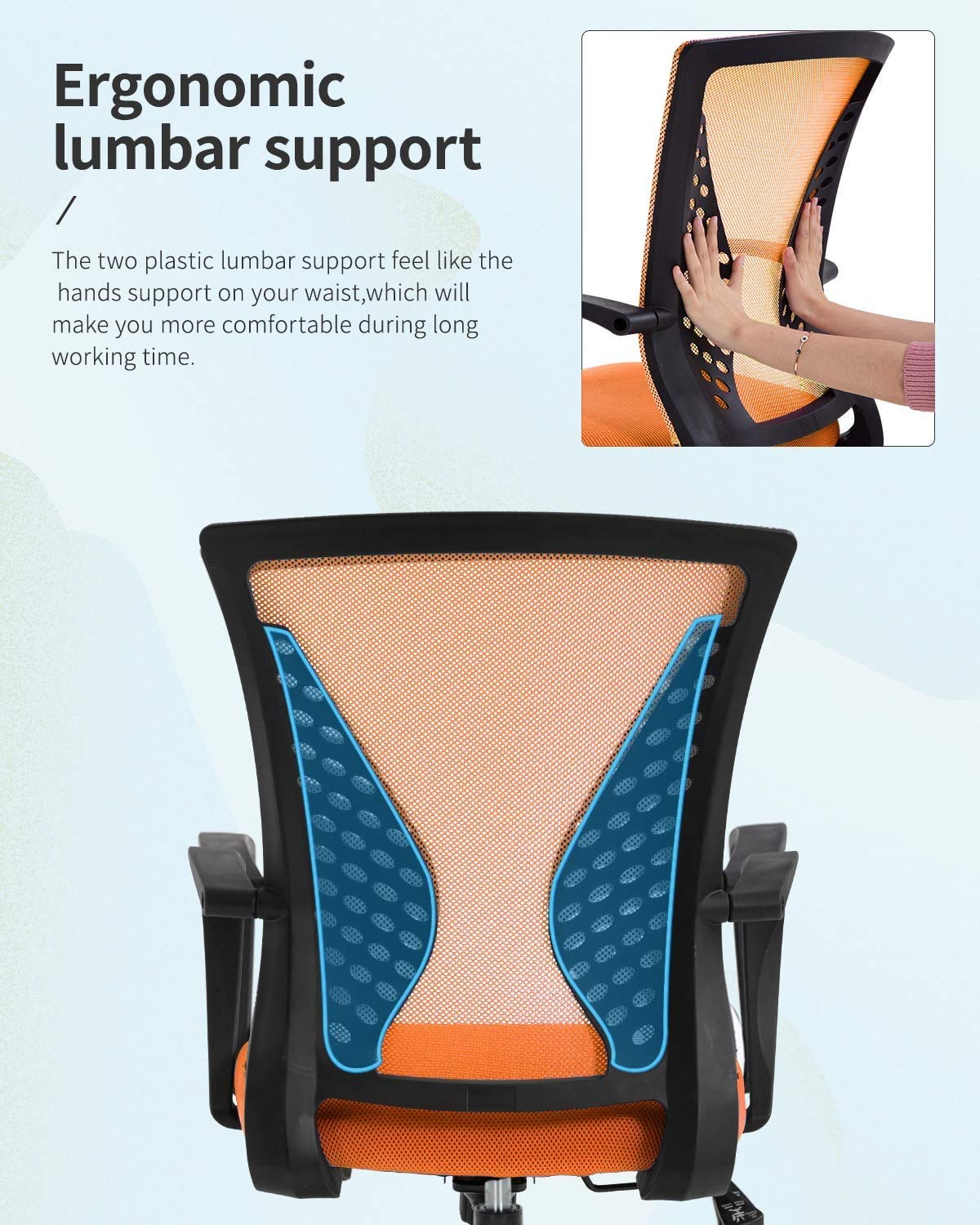Orange Mesh Office Chair L59378