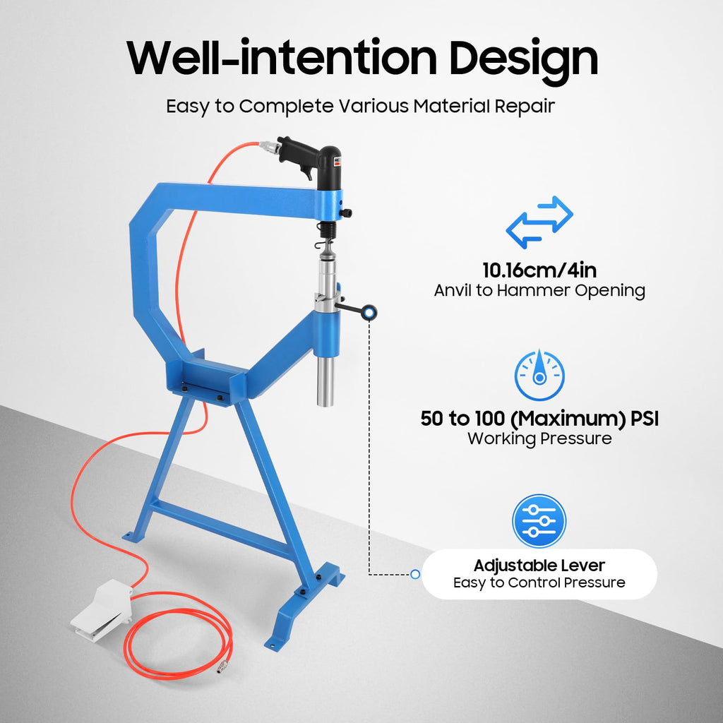 Pneumatic Planishing Hammer with 3 Anvils C70715