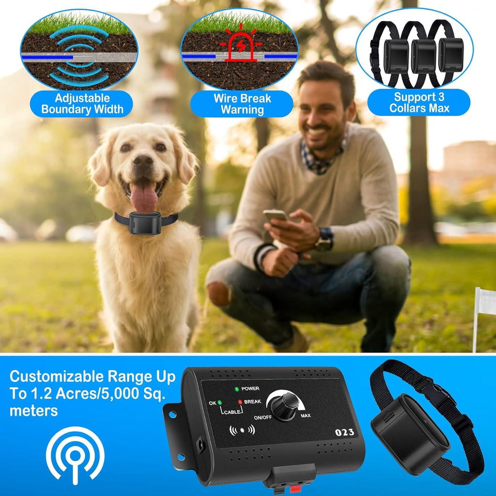 Electronic Dog Fence & Training Collar, 1/2 Acre Waterproof T9687